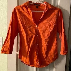 Burberry 3/4 Sleeve Button Down Blouse